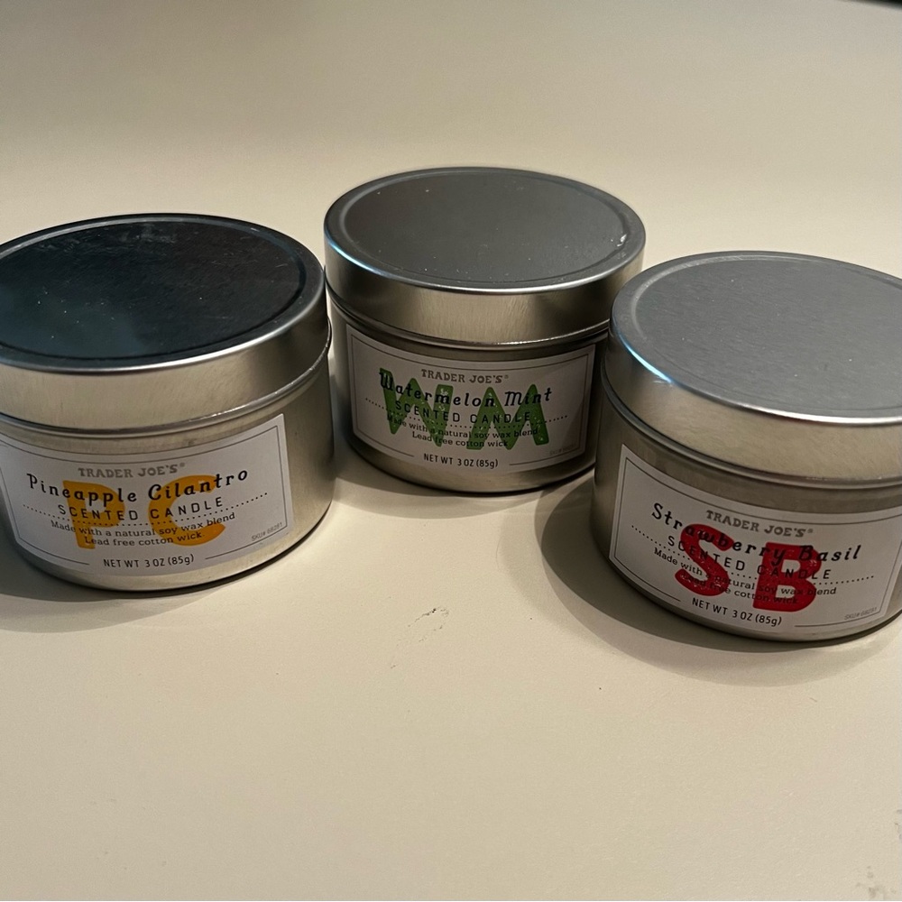 Trader Joe’s 3 Scented Candle Silver Tins